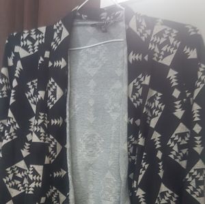 Boho Aztec wrap sweater